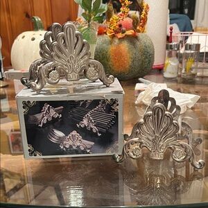 Vintage silver plated buffet caddies